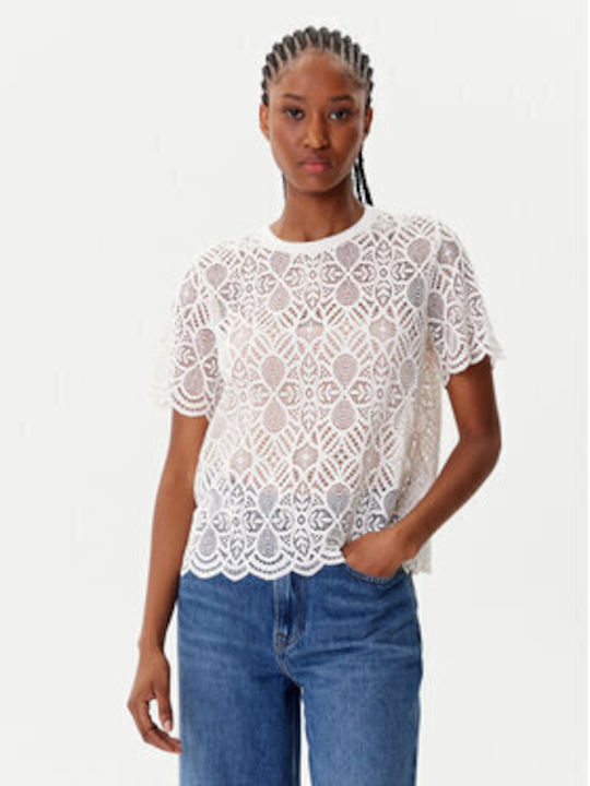 Damen Bluse Kurzärmelig Mehrfarbig