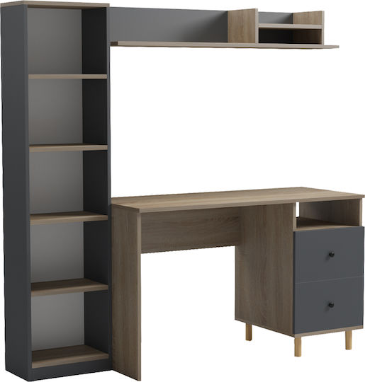 Desk Kontor Wooden Anthracite 120x50x160cm