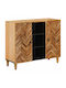 Holz Sideboard Braun 90x33.5x75cm