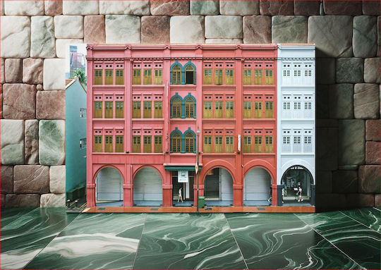 iLovePrints Gemälde Bunte Urbane Architektur 150x100