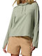 Sun Trek Women's Cotton Long Sleeve Hoodie Khaki