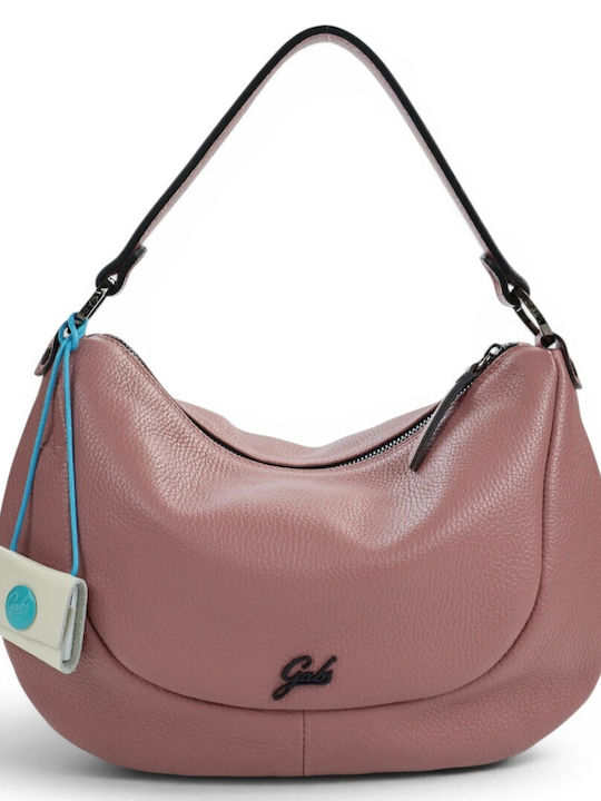 Leder Damen Schultertasche Rosa