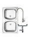 Deante Sink Ένθετος Νεροχύτης Inox με Μπαταρία Μ80xΠ50cm Ασημί