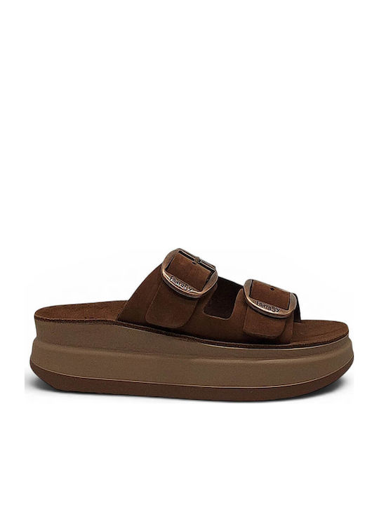 Fantasy Sandals Zefi Leather Women's Sandals Brown