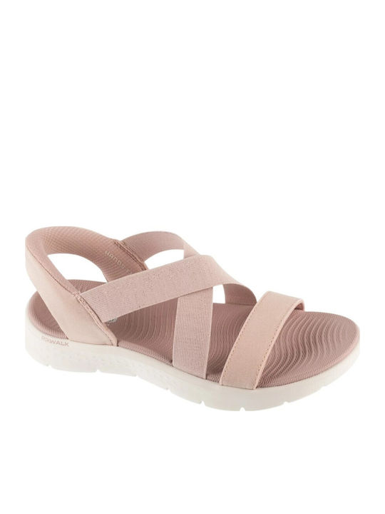 Skechers Go Walk Flex Γυναικεία Σανδάλια Ροζ
