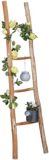 Relaxdays Scară Decorativă Din Lemn De Castan Maro Deschis XXL 150x5x35 Cm