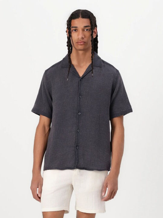 Short Sleeve Shirt in Regular Fit Dark Grey