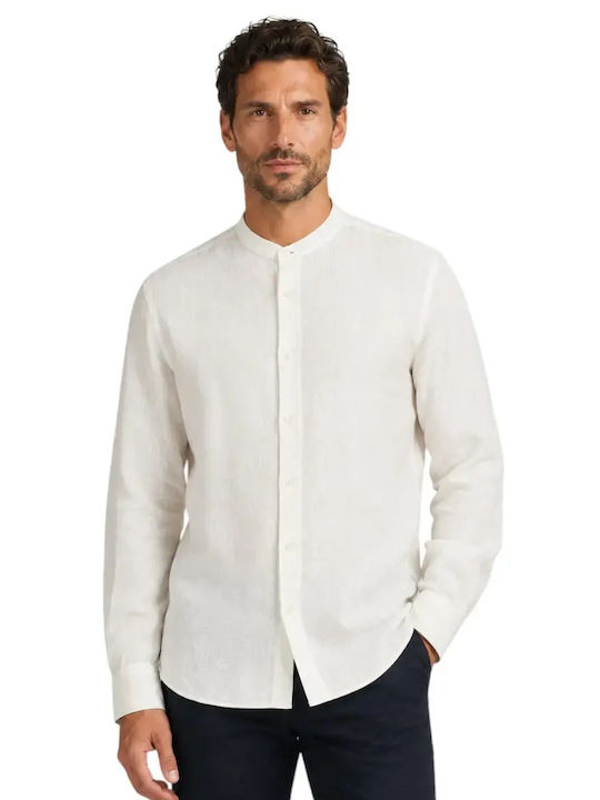 Long Sleeve Linen Shirt White