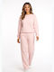 Women's Fabric Trousers Pink