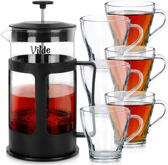Coffee Tea Glasses French Press 250 Ml 1 L 7 Pcs