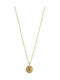 Loisir Necklace with Heart Design Gold Plated with Blue Zircon