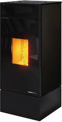 Moretti Kubic Pelletöfen Luftheizung / Luftkanalverbindung 11kW Schwarze