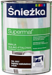 Śnieżka Supermal Oil-alkyd Enamel Chocolate Brown Gloss 0.8l