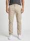 Pantaloni Barbati Chino Elastic Regular Fit Ecru