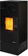 Moretti Kubic Pellet Stove Air Heater Air Duct Connection 12.7kW Black