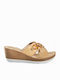 Inblu Anatomic Cross Strap Platforms In Sand Color