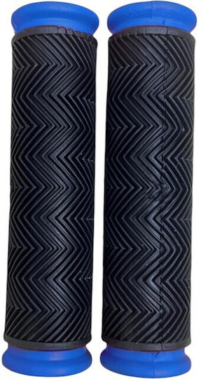 S29-302 650721 Anatomic Bicycle Handlebar Grips in Blue Colour 130mm Made of Rubber