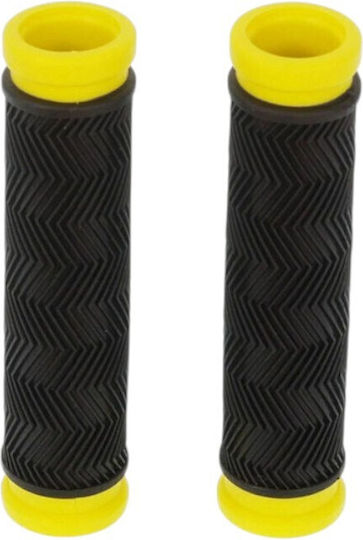 S29-302 650721 Anatomic Bicycle Handlebar Grips in Yellow Colour 130mm Made of Rubber