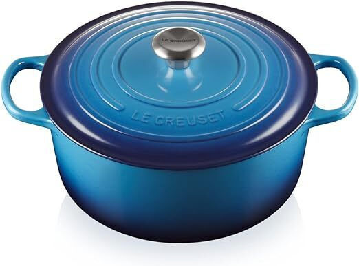 Le Creuset Azure Ρηχή Κατσαρόλα από Μαντέμι 6.7lt / 28cm