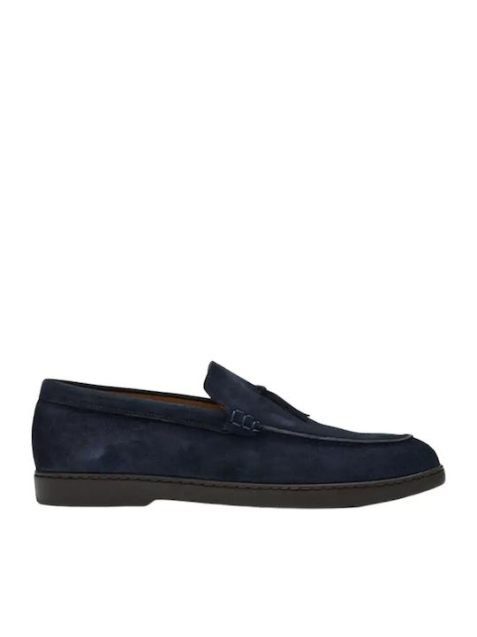 Suede Ανδρικά Μοκασίνια σε Μπλε Χρώμα