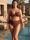 S0564 Set Bikini cu Căptușeală Ușoară Maro