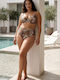 W0555 Bikini-Set mit Leichte Verstärkung Burgundisch