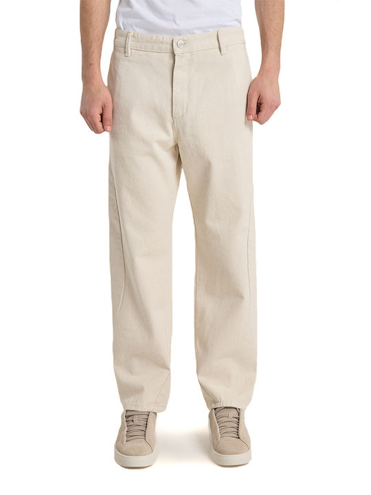 Royal Denim Ανδρικό Παντελόνι Τζιν Relaxed Fit Μπεζ