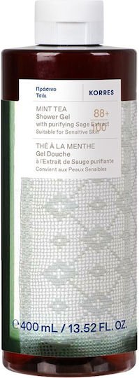 Korres Mint Tea Gel de Duș cu Gel de Aloe Vera și Miros de Mentă 400ml