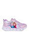 Kids Sneakers with Hoop & Loop Closure & Lights Lilac