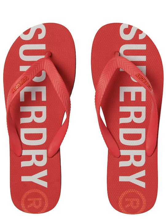Superdry Core Ανδρικές Σαγιονάρες Κόκκινες