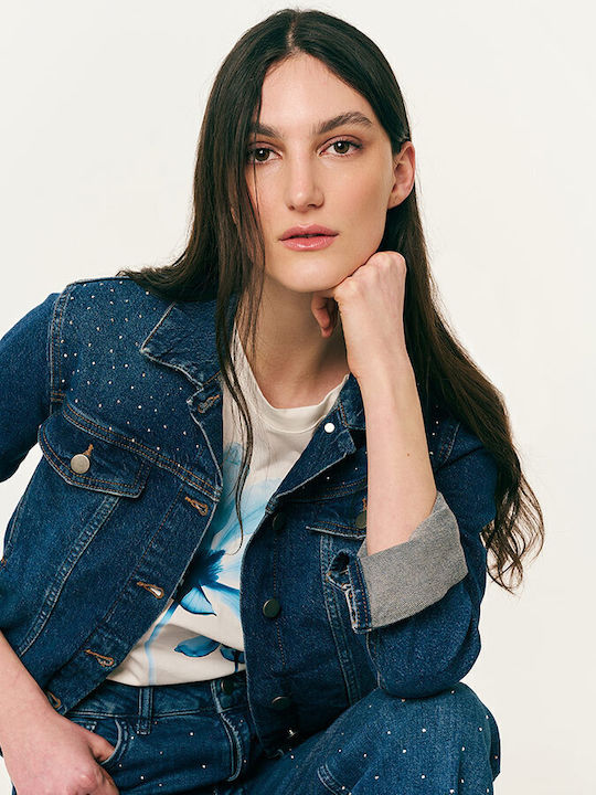 Jachetă Denim Damă Albastră