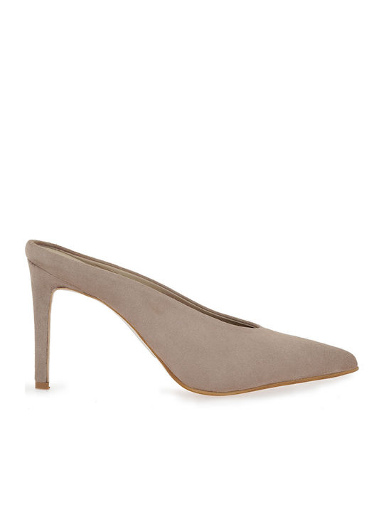 Tsakiris Mallas Suede Mules With High Heel In B...