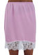 Satin Mini Skirt Baby Pink