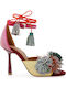 Fabric Burgundy Sandals