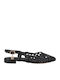 Damen Ballerinas Slingback Mit Riemen in Schwarz Farbe
