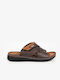 Leder Herrensandalen in Braune Farbe