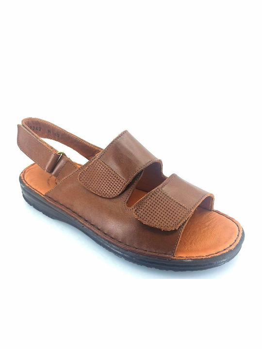 Leder Herrensandalen in Schwarz Farbe