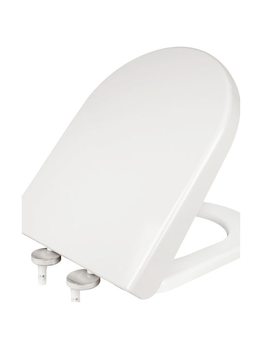 Elvit Capac WC Închidere Lentă Plastic Alb