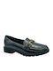 Δερμάτινα Γυναικεία Loafers σε Μαύρο Χρώμα