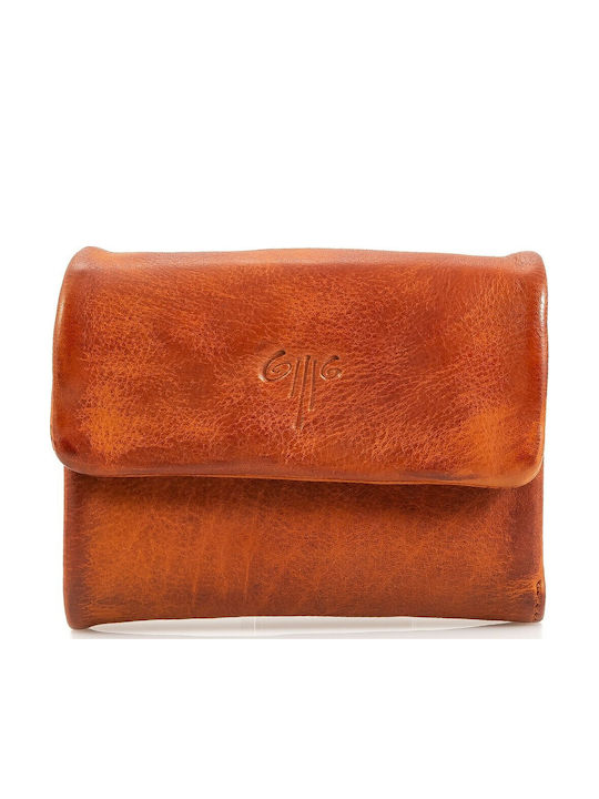 Leather Women's Wallet Tabac Brown