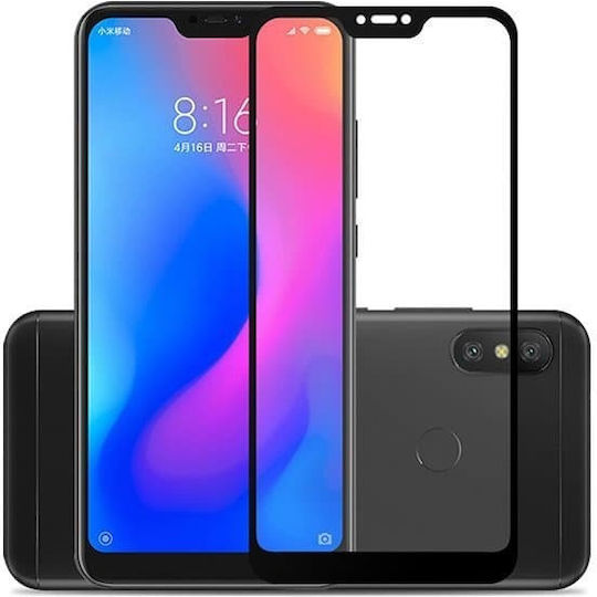Tempered Glass Scratch-Resistant Protective Glass Compatible with Xiaomi Mi A2 Lite Redmi 6 Pro Full Black Full Glue