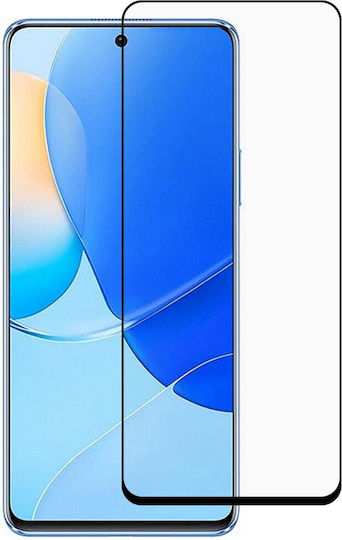 Vollflächig Gehärtetes Glas Antikratz-Glas Schutz Huawei Nova 9 SE Schwarz Oem