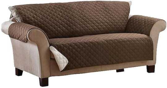 Protective Elastic Cover for Two Seater Sofa Brown Protective Elastic Cover for Two Seater Sofa Brown