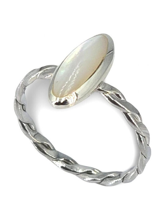 Women's Silver Ring with Stones