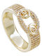 Loisir Women's Gold Plated Ring with Zircon