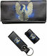 Dino Rossi Leather Tobacco Pouch Handmade with Button 16x9cm in Greece