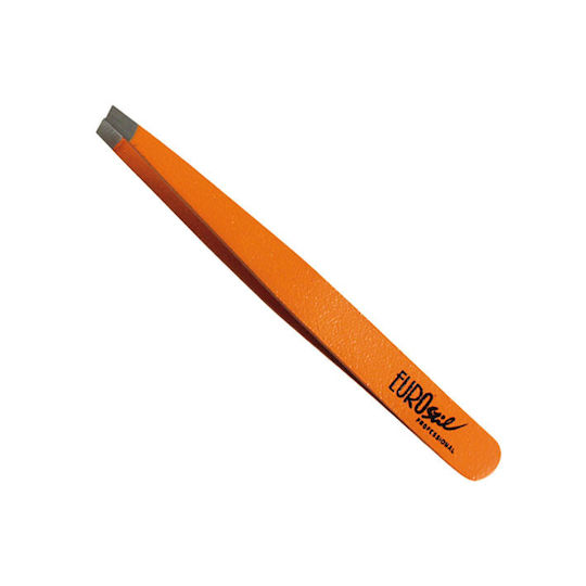 Eurostil Τσιμπιδάκι Φρυδιών Orange Inox 95mm 02742