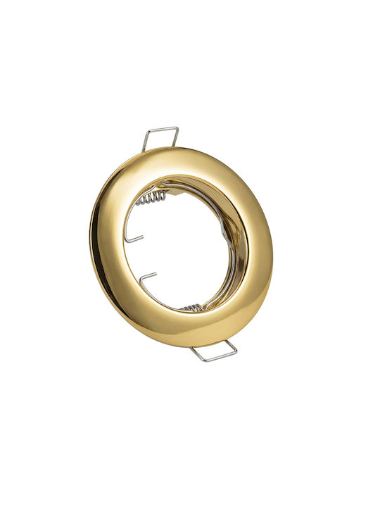 VK Lighting Metallic Recessed Spot with GU10 Socket Gold 7.7x7.7cm