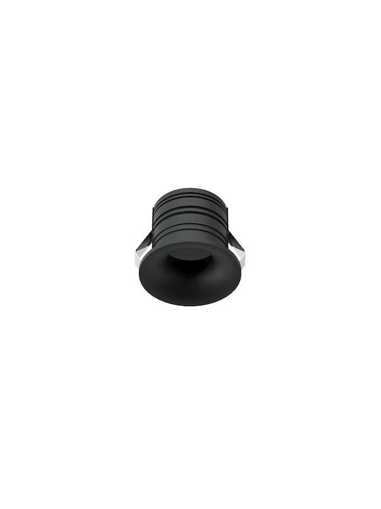 VK Lighting B W Spot Încastrat Metalic cu LED Încorporat și Lumină Albă Caldă Neagră 4.2x4.2cm