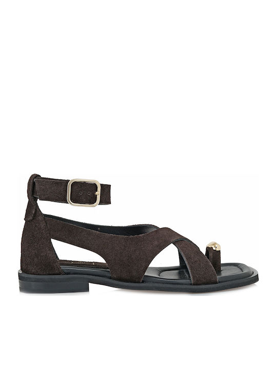 Lara Conte Madrid Women's Flat Sandals Brown